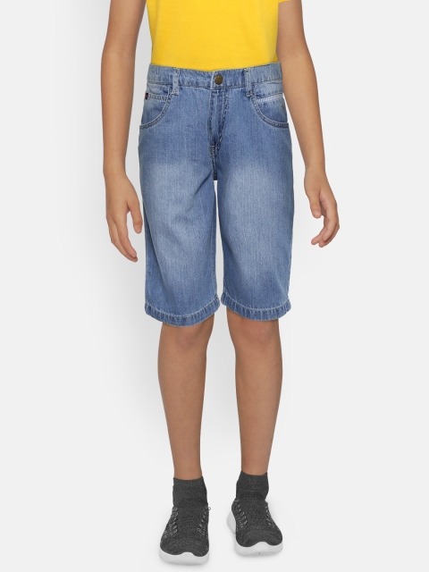 

Palm Tree Boys Blue Washed Regular Fit Denim Shorts