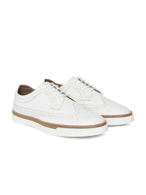 

Jack & Jones Men White Leather Brogues