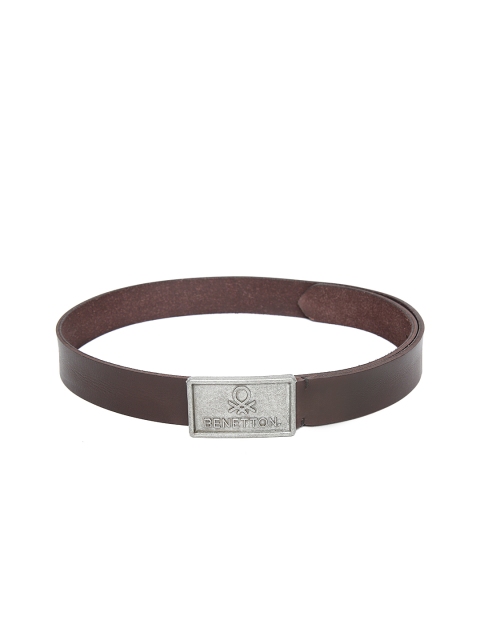 

United Colors of Benetton Men Coffee Brown Solid Leather Belt