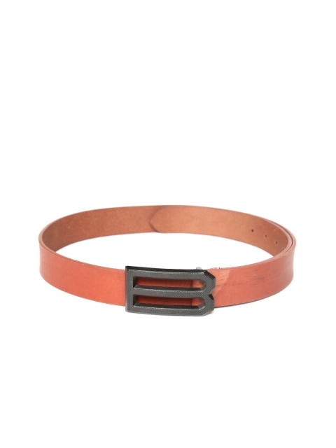 

United Colors of Benetton Men Tan Brown Leather Solid Belt