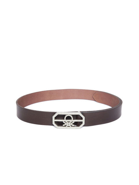 

United Colors of Benetton Men Coffee Brown Solid Leather Belt