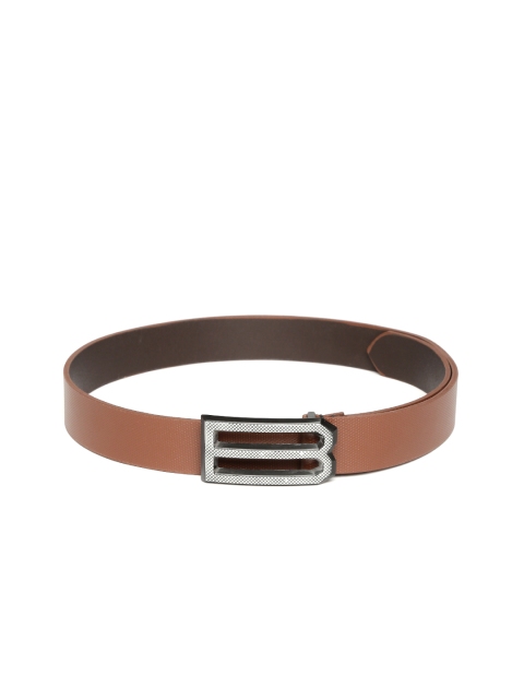 

United Colors of Benetton Men Brown Leather Textured Belt