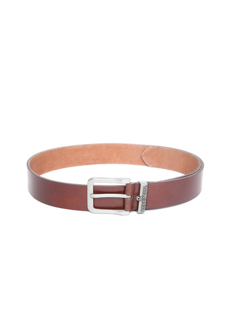 

United Colors of Benetton Men Brown Solid Leather Belt