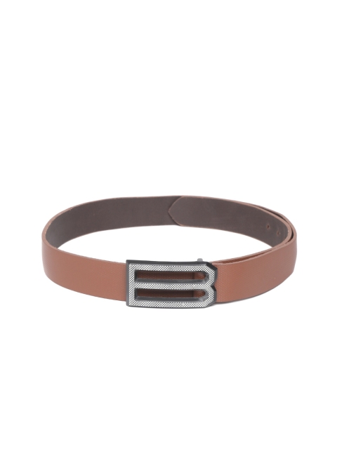 

United Colors of Benetton Men Brown Textured Leather Belt