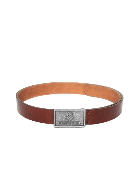 

United Colors of Benetton Men Brown Leather Solid Belt