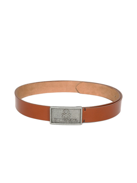 

United Colors of Benetton Men Brown Leather Solid Belt
