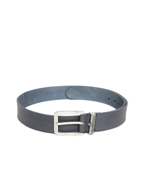

United Colors of Benetton Men Navy Blue Solid Belt
