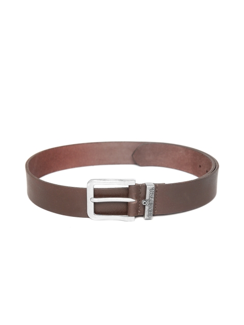 

United Colors of Benetton Men Brown Leather Solid Belt
