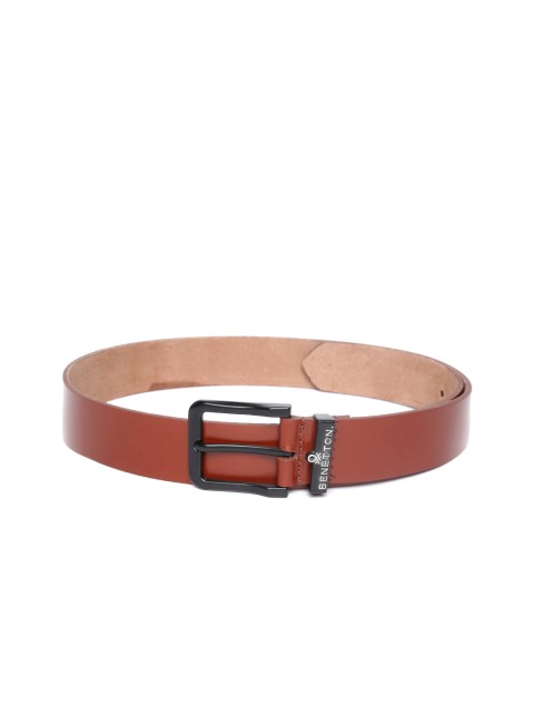 

United Colors of Benetton Men Brown Solid Leather Belt