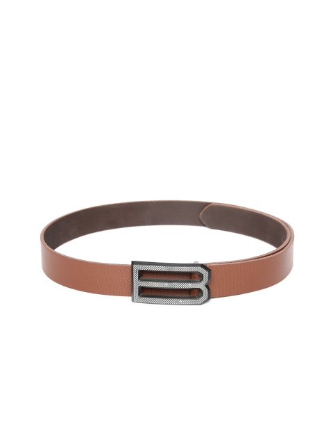 

United Colors of Benetton Men Brown Textured Leather Belt