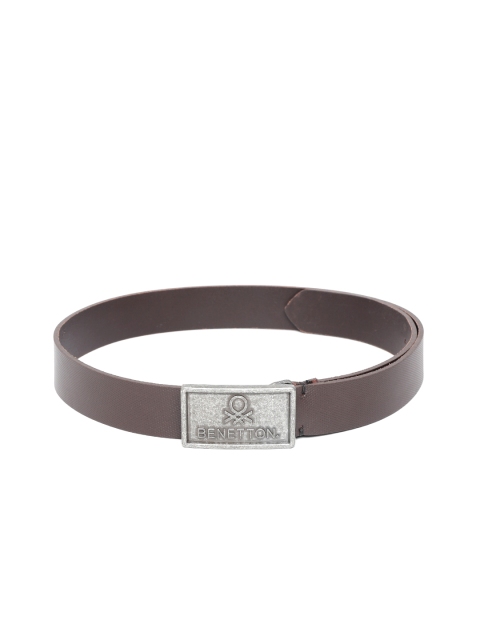 

United Colors of Benetton Men Coffee Brown Solid Leather Belt