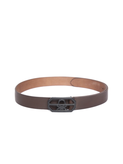 

United Colors of Benetton Men Coffee Brown Solid Leather Belt