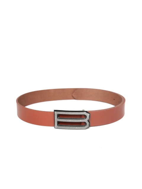 

United Colors of Benetton Men Brown Leather Solid Belt