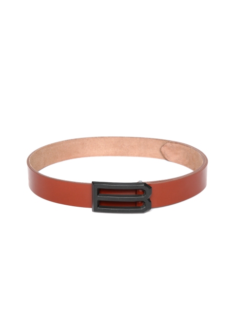 

United Colors of Benetton Men Brown Solid Leather Belt