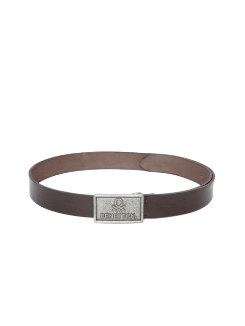 

United Colors of Benetton Men Coffee Brown Solid Leather Belt