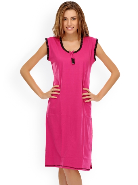 

Clovia Pink Nightdress NS0394P22O