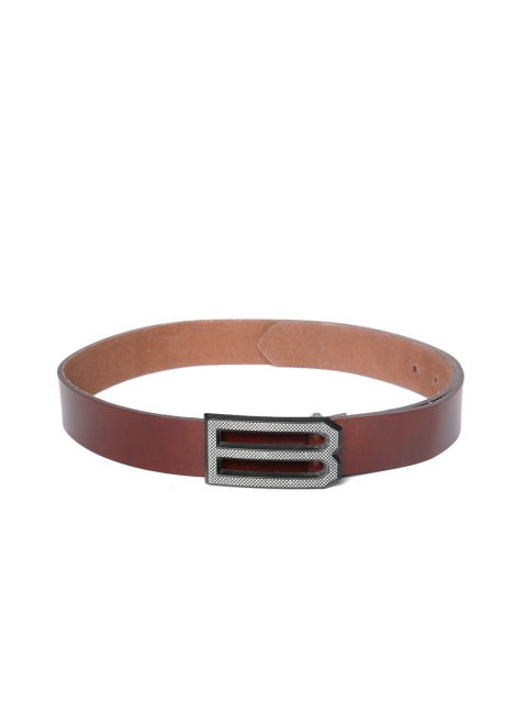 

United Colors of Benetton Men Brown Solid Leather Belt