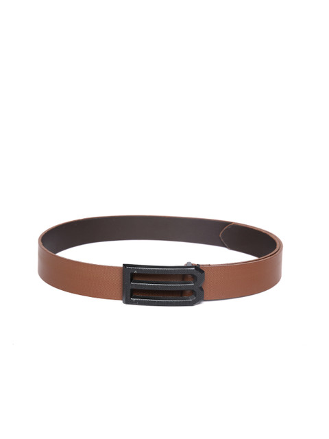 

United Colors of Benetton Men Brown Textured Leather Belt