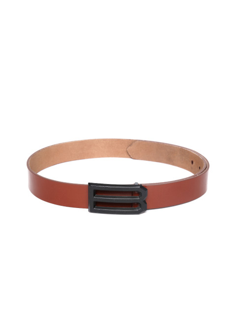 

United Colors of Benetton Men Brown Solid Leather Belt