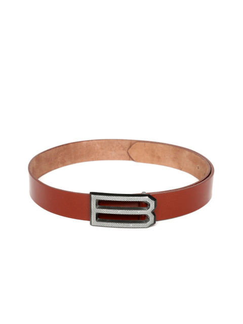 

United Colors of Benetton Men Brown Leather Solid Belt