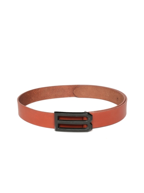 

United Colors of Benetton Men Brown Solid Leather Belt