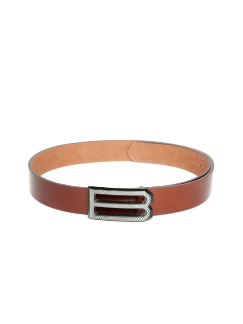 

United Colors of Benetton Men Brown Solid Leather Belt