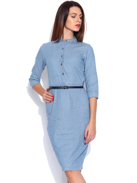 

Tokyo Talkies Blue Belted Dress