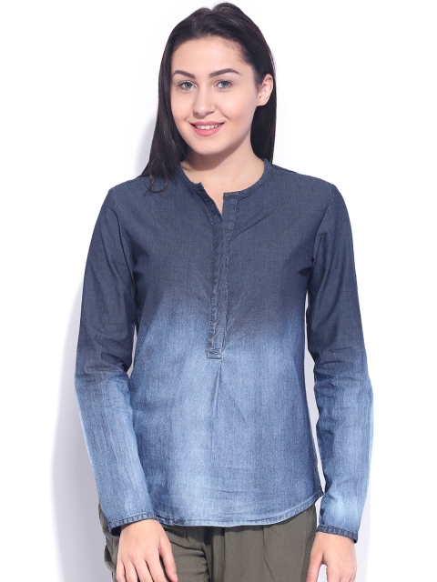 

Tokyo Talkies Blue Denim Top