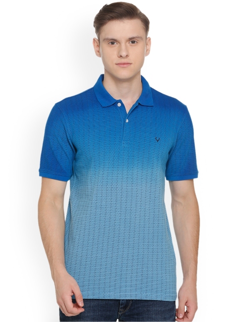 

Allen Solly Men Blue Colourblocked Polo Collar T-shirt