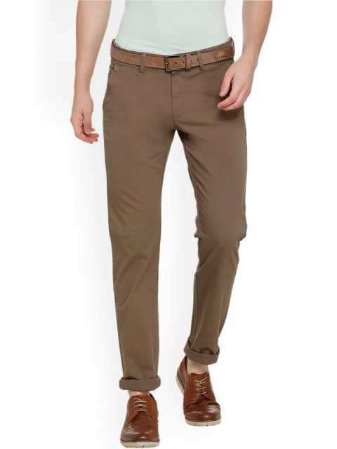 

Allen Solly Men Brown Slim Fit Solid Regular Trousers