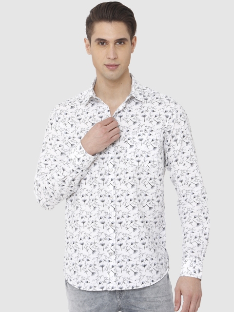 

Mufti Men White Slim Fit Printed Casual Shirt