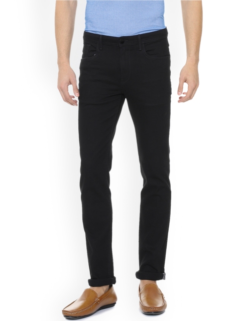 

V Dot Men Black Slim Fit Mid-Rise Clean Look Stretchable Jeans