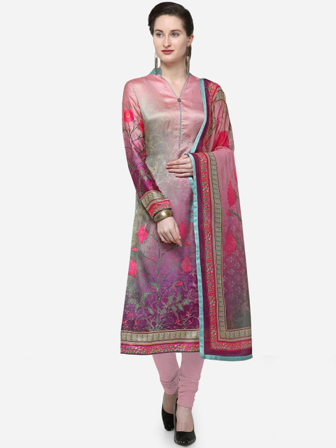 

Stylee LIFESTYLE Multicoloured Silk Blend Printed Unstitched Dress Material, Multi