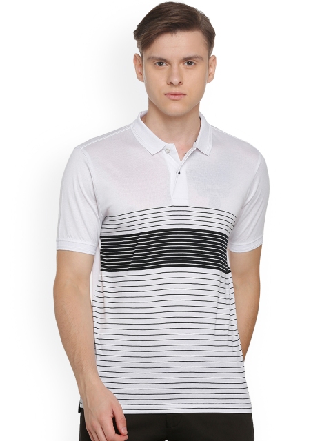 

Van Heusen Sport Men White Striped Polo Collar T-shirt