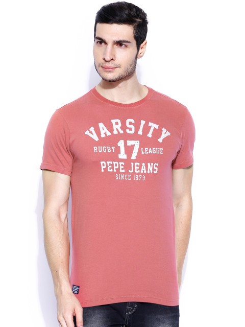

Pepe Jeans Red Melange Printed T-shirt