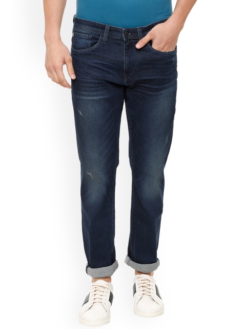 

Solly Jeans Co. Men Blue Slim Fit Mid-Rise Low Distress Stretchable Jeans