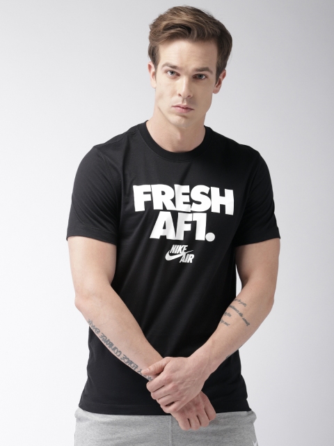 

Nike Men Black Printed AS M NSW AF1 2 FS T-shirt