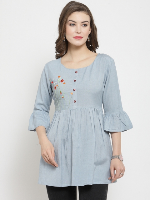 

Varanga Blue Solid Tunic