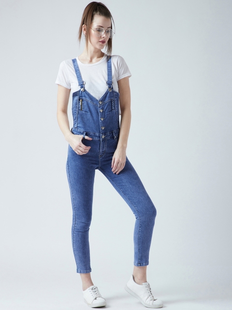 

Devis Women Blue Solid Dungaree