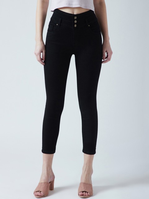 

Devis Women Black Skinny Fit High-Rise Clean Look Stretchable Jeans