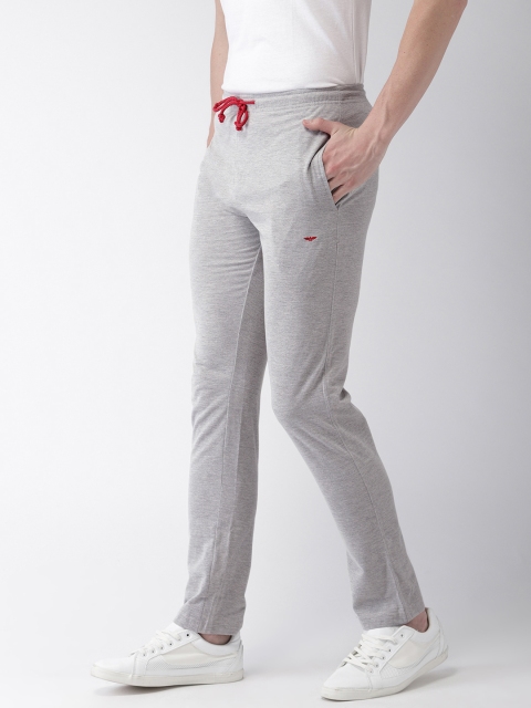 

Park Avenue Men Grey Melange Solid Track Pants
