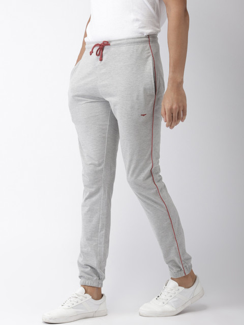 

Park Avenue Men Grey Melange Solid Joggers