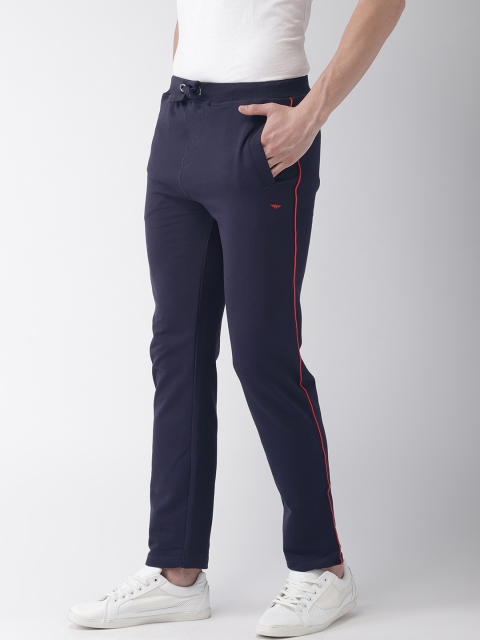 

Park Avenue Men Navy Solid Track Pants, Navy blue