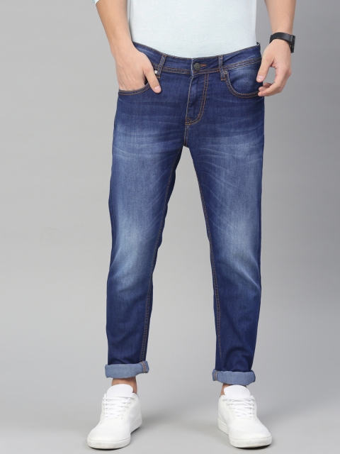 

American Crew Men Blue Slim Fit Mid-Rise Clean Look Jeans
