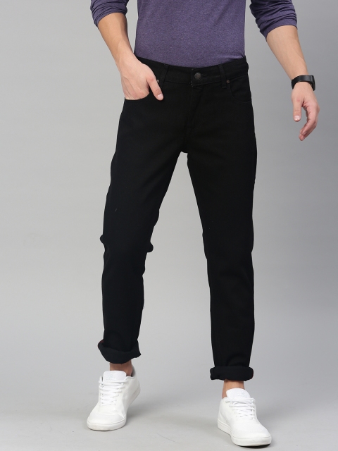 

American Crew Men Black Straight Fit Mid-Rise Clean Look Jeans