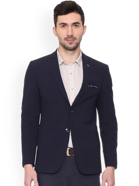

Allen Solly Men Blue Solid Slim Fit Single-Breasted Blazer