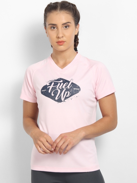 

OFF LIMITS Women Pink Solid V-Neck T-shirt