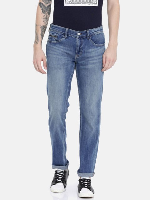

Calvin Klein Jeans Men Blue Skinny Fit Mid-Rise Clean Look Stretchable Jeans