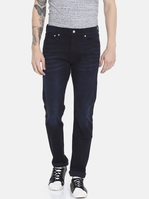 

Calvin Klein Jeans Men Blue Tapered Fit Mid-Rise Clean Look Stretchable Jeans