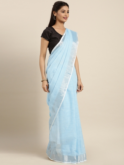 

Varkala Silk Sarees Blue Solid Saree